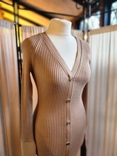 REISS LONG STRETCH RIBBED JUMPER DRESS.SIZE S UK 8
