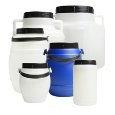 PLASTIC STORAGE JARS HDPE | SCREW TOP | FOOD CONTAINERS | VARIOUS SIZES BPA FREE
