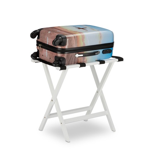 White luggage rack folding - rack,