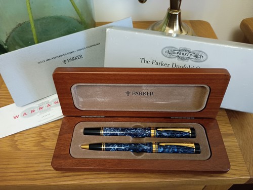 Parker duofold pen set rare - parker,