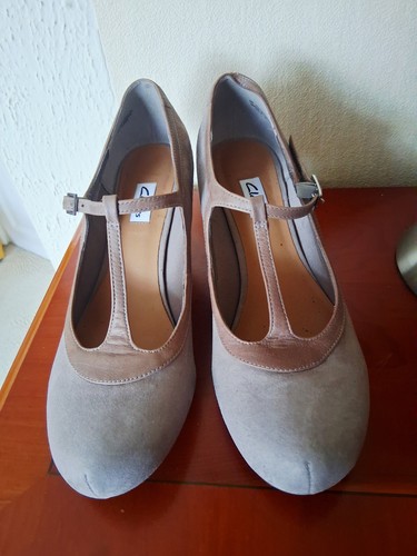 Clarks ladies taupe suede - , t