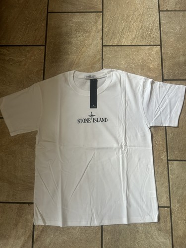 Men stone island white t - men's,