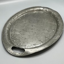 Large Antique Solid Pewter