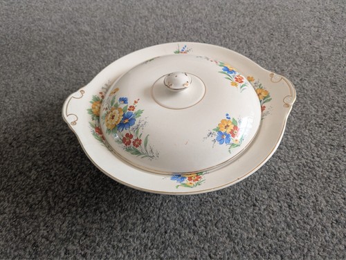 British anchor floral tureen - british, /