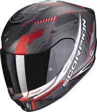 CASCO HELMET MOTO INTEGRALE SCORPION EXO 391 HAUT BLACK RED MATT ROSSO TG L