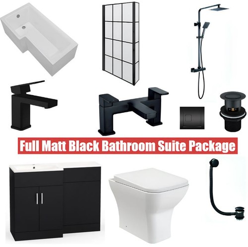 Matt black shape bathroom - matt,