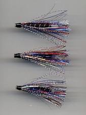 Tube Flies: Red, Blue & Silver