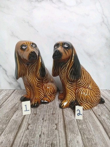 Pair vtg dog figurines - dog,