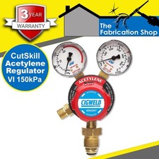 Cigweld Acetylene Gas Regulator Acet Welding Gauge Pressure Flow Meter Cutskill
