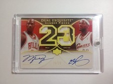 EXQUISITE Facsimile MICHAEL JORDAN AND LEBRON JAMES auto 23 of 23 