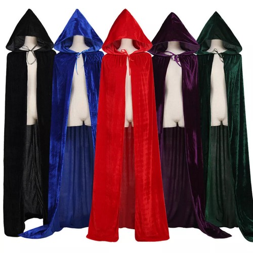 Long velvet hooded - velvet, cape