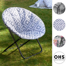 Moon Camping Chair Round Folding Outdoor Garden Portable Seat Travel Picnic