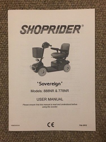 Shoprider sovereign 888nr - shoprider,