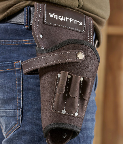 Leather drill holster - leather,