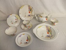 Tams Ware Woodland - vintage Art Deco hand painted tableware - 8F2C