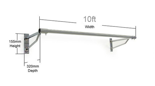 10ft long clothes rail wall - clothes,
