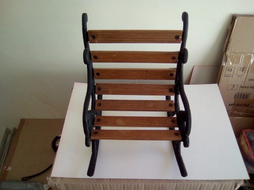 Cast iron rocker bench display - bench,