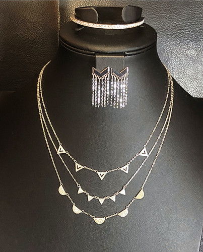 Stella dot silver layered - stella, &