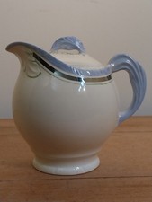 Vintage 1930s Newhall pottery hot water pot with lid Diana pattern