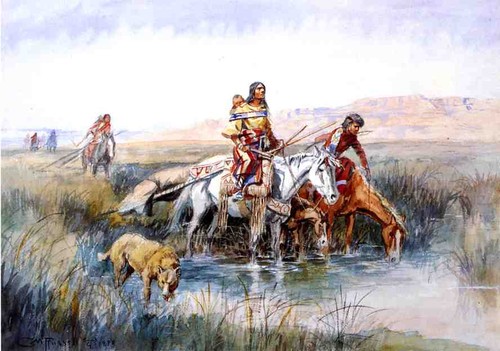 Charles russell indian women - russell,