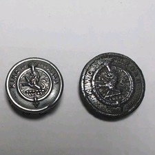 2x Vintage LUCAS King of the Road Lamp Light Badges 15mm & 20mm Genuine Original