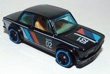Small Mini Hot Wheels 2002 BMW Rally Car in Black marked number 02