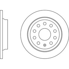 2x Brake Discs Solid For VW