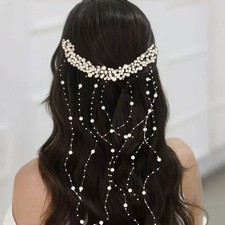 Bridal Pearl Hair Vine Party