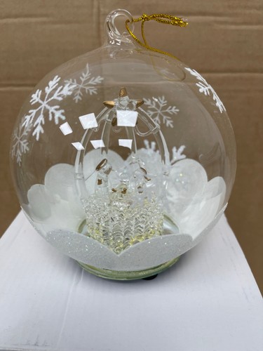 Handblow glass globe light - handblow, up