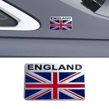 1X 3D England Flag Logo Car