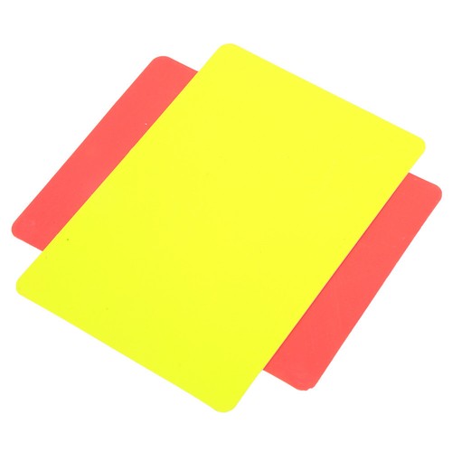 Football red and - yellow, cards