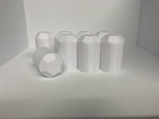 8x Radiator Valve Caps White -