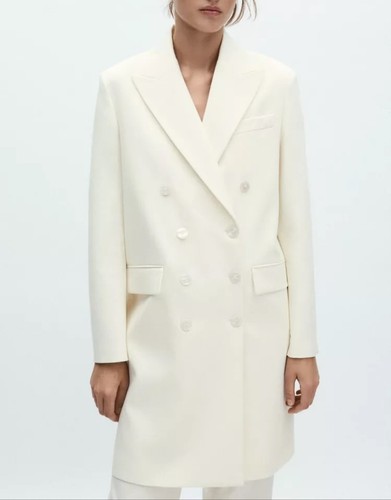 Zara oyster white frock coat - white,