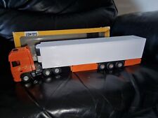 LION TOYS DAF 95 XF Super Space Cab Tractor & Fridge Trailer Orange Model 1/50