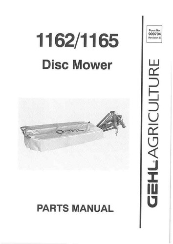 Gehl disc mower 1162 - mower,