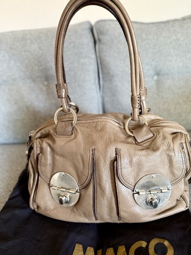 Mimco beige leather handbag - mimco,