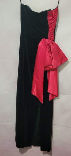 Vintage black velvet strapless - vintage,