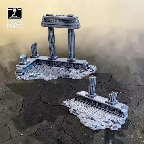 Roman ruined pillars 28mm - pillars,