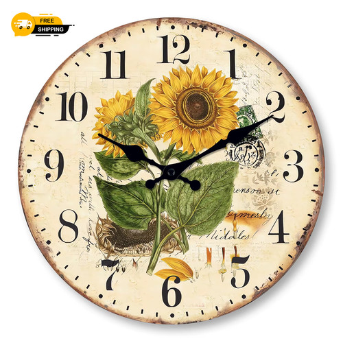 Retro wood sunflower wall - wood,