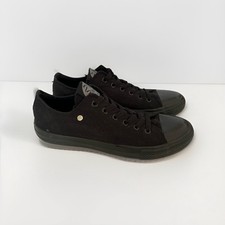 Dunlop Green Flash All Black Canvas Pumps Size 6.5UK UNISEX Vgc