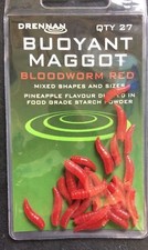 DRENNAN BUOYANT BLOODWORM RED MAGGOT ARTIFICIAL BAIT - FISHING FOR TENCH ETC