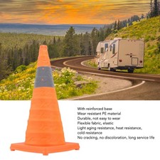 Collapsible Traffic Safety Cone With Reflective Collar Multi Purpose For Car XG5