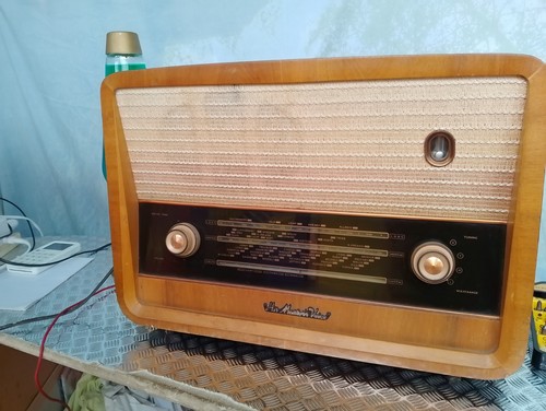 Vintage valve radio hmv - 📻,
