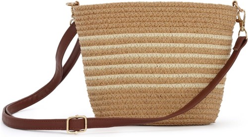 Small straw crossbody bag - small,