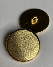 Brushed Gold Real Metal Blazer Shank Buttons 23mm (36L) Pack Of 6