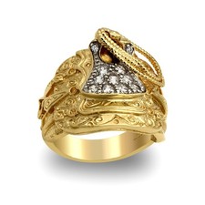 Mens Solid Gold-plated Silver