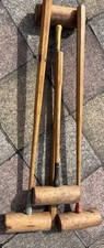 vintage Slazenger croquet mallets x 4