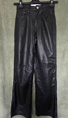 Bershka black faux - bershka, leather