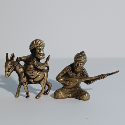 Two brass turkish - brass, figurines