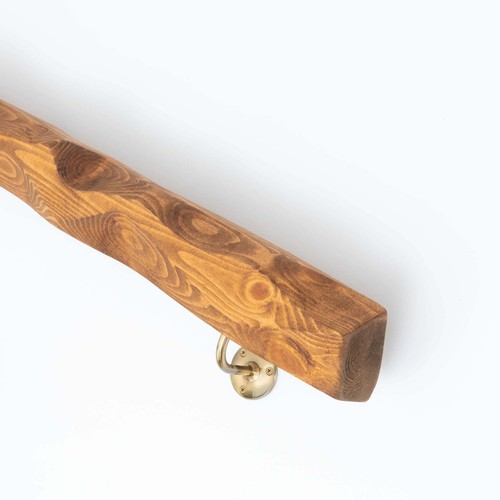 Live edge stair rail solid - edge,